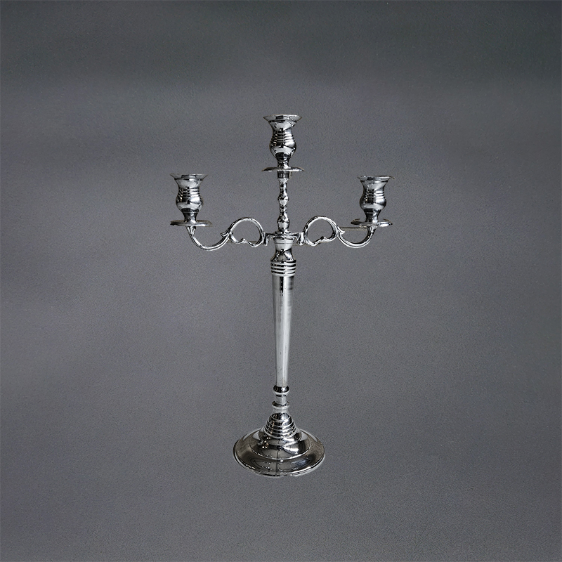 Lysestage 3 armet sølv 55 cm thumbnail 1